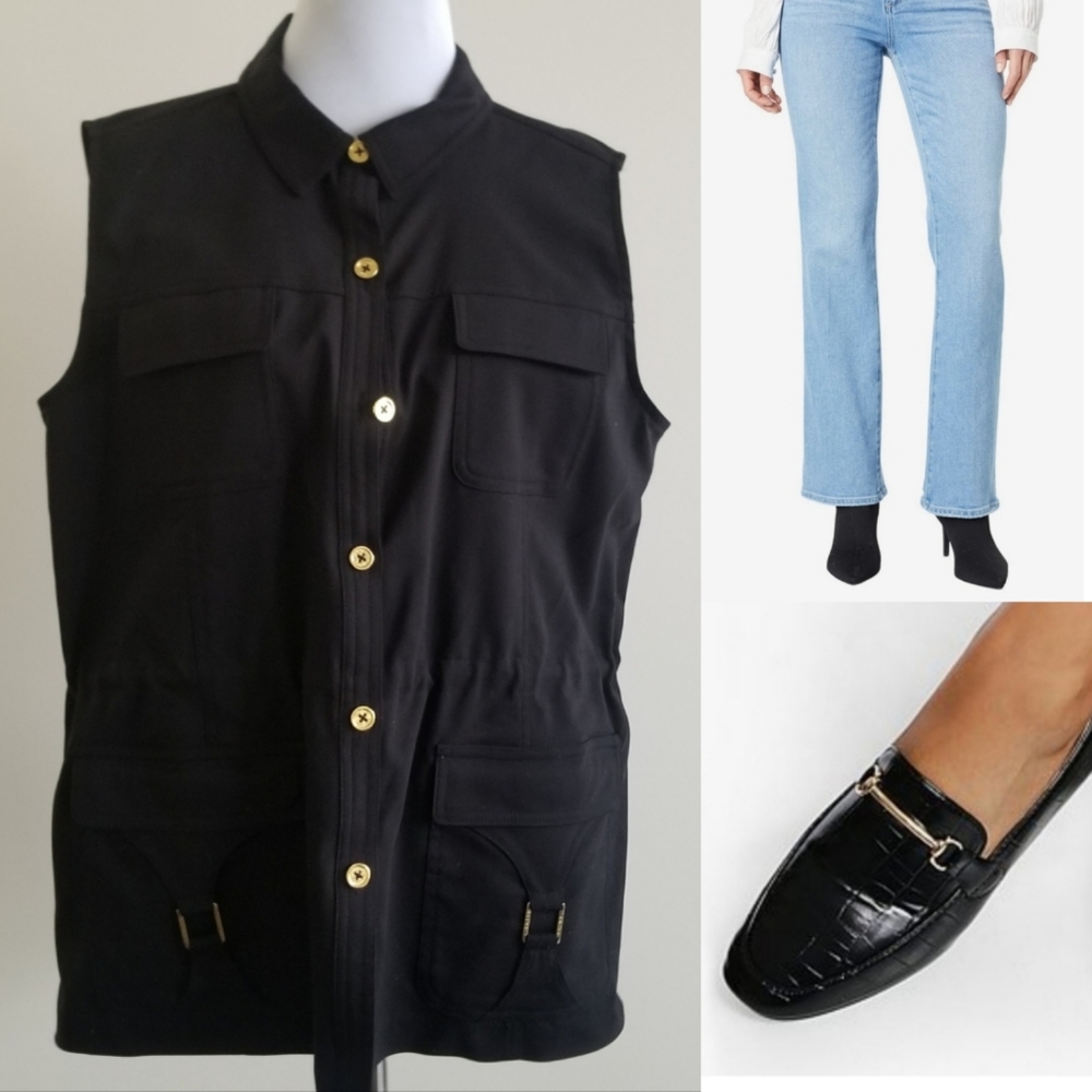 🆕️⬇️Calvin Klein Black Utility Drawstring Vest